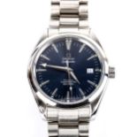 OMEGA - a stainless steel Seamaster Aqua Terra co-axial automatic chronometer bracelet watch, ref.