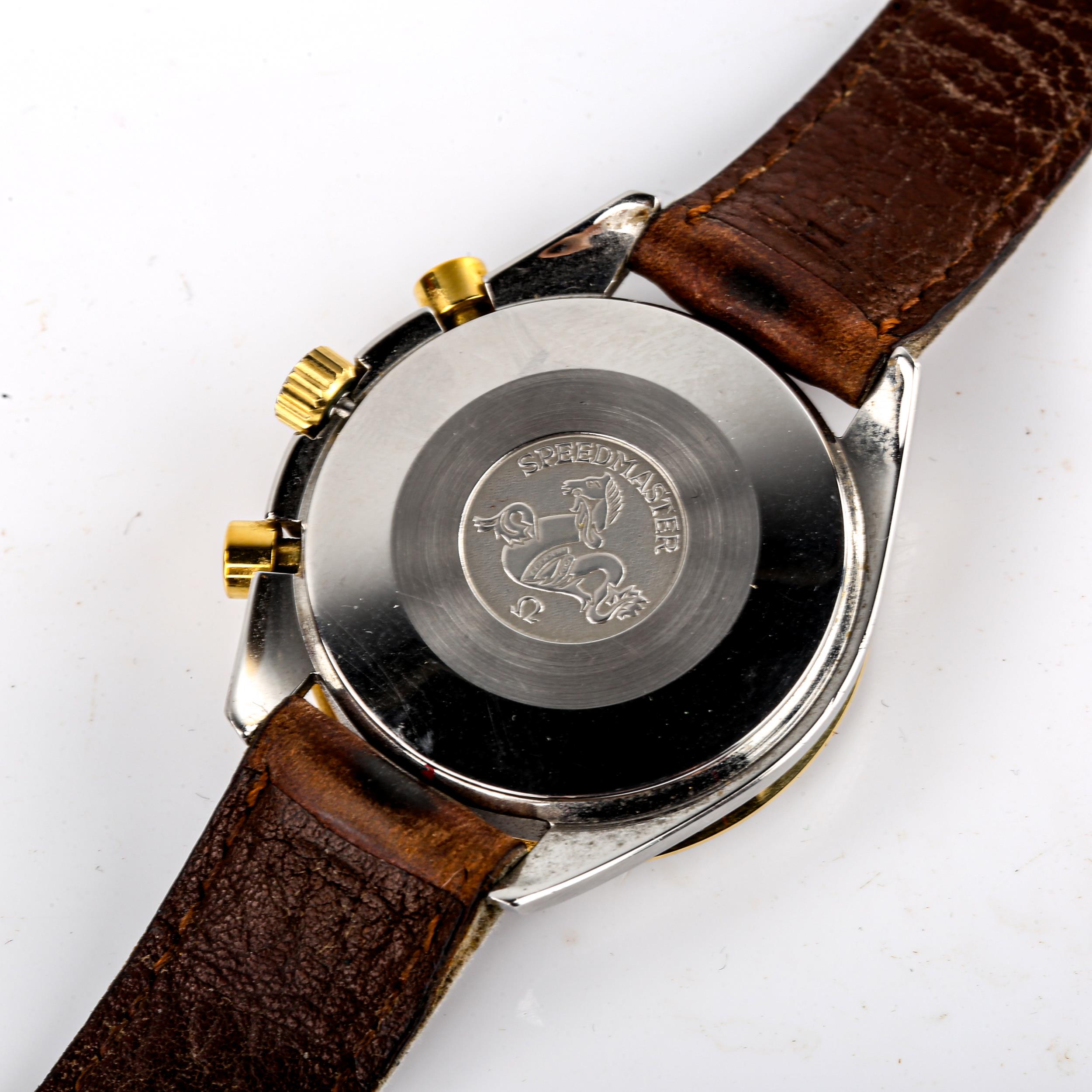 OMEGA - a bi-metal Speedmaster Reduced automatic chronograph wristwatch, ref. 175.0032, circa - Image 2 of 5