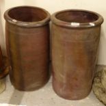 A pair of pots du lards, H50cm