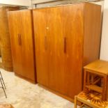 2 mid-century G Plan teak wardrobes