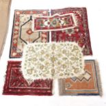 5 various small Afghan mats, and a Kashmiri mat (6)