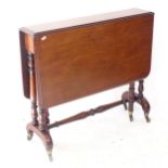 A Victorian mahogany Sutherland table, W83cm, H72cm, D17cm