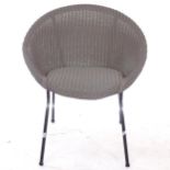 A Vintage grey painted Lloyd Loom Lusty chair