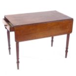 A Georgian mahogany Pembroke table, with single frieze drawer, W98cm, H73cm, D59cm