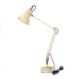 HERBERT TERRY & SONS - a mid-20th century anglepoise lamp, on stepped base, maximum height 90cm