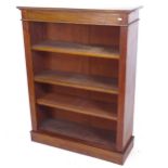 A Victorian mahogany bookcase, with adjustable shelves, W90cm, H120cm, D30cm