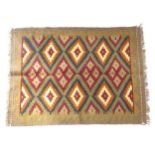 A small Mamainer Kilim mat, 87cm x 66cm