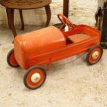 A Vintage Tri-ang peddle car, length 80cm