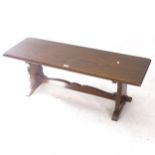 A oak bench, L106cm, H38cm, D35cm