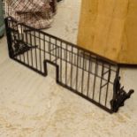 A wrought-iron Aga shelf, L97cm