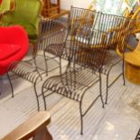 A set of 4 wrought-iron garden chairs (WITH THE OPTION TO PURCHASE THE FOLLOWING LOT AT THE SAME