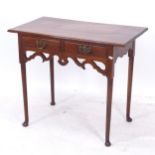 Arts and Crafts style mahogany hall table, W85cm, H73cm, D50cm