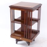 A mahogany revolving bookcase, W50cm, H84cm