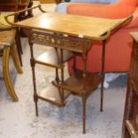 An Edwardian mahogany kneehole writing desk, with inset leather skiver and fitted drawers, W107cm,