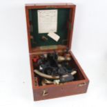 An Antique sextant by Hughes & Son, London, in fitted mahogany case