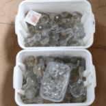 2 boxes of decanter stoppers and chandelier lustres