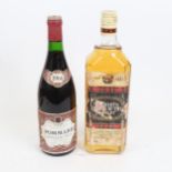Stewarts Cream of the Barley Blended Whisky, and 1966 Pommard Delamont Freres (2)