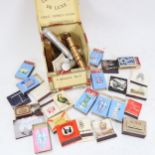 Various cigars and matchbook covers