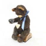 Vintage Alps battery operated Picnic Bear toy, bear pouring a glass from a bottle, condition