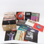 Various Vintage vinyl 45s and singles, including 2 x EP Collection Elvis Presley, Queen, Joe Walsh
