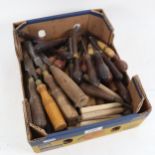 A quantity of Antique woodworking tools and chisels (boxful)