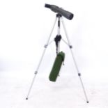 A Viewmaster spotting scope on tripod stand