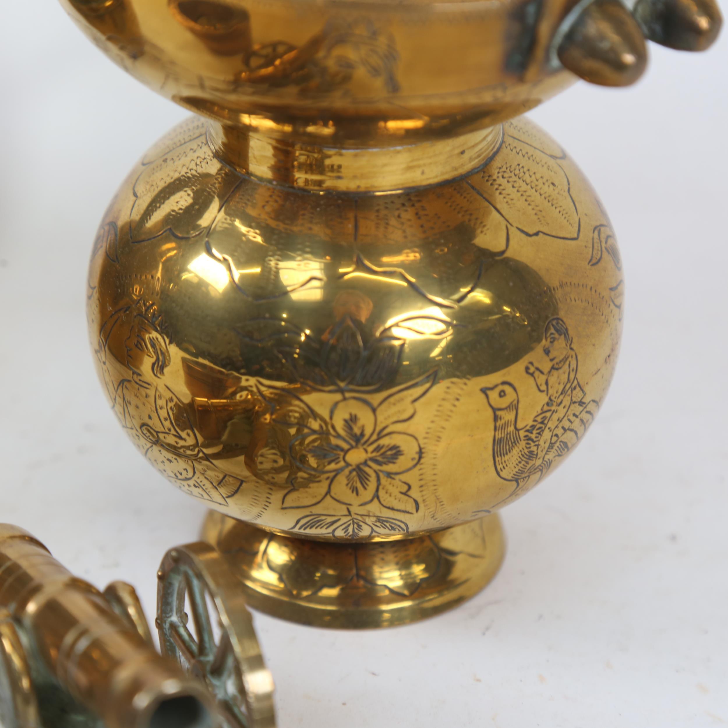 A brass Guernsey milk jug, 18cm, a brass figure, nesting pair of 19th century apothecary's - Image 2 of 2