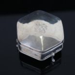 A George V silver octagonal jewel box, 4.2oz gross