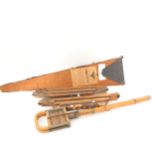 An Antique Bussey's hawk kite, and various gamekeeper items, including shooting stick