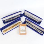 A boxed set of Toye Kenning & Spencer Ltd stylised bracelets, and a pair of cufflinks