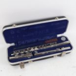 A Regent silver plated flute, in fitted case