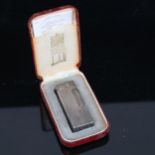 A Dunhill silver plated lighter, in original box