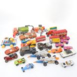 Various toy cars and lorries, including Dinky and Corgi