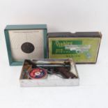 A Vintage Webley Senior air pistol, circa 1920s, boxed, with pellets, brush and target box