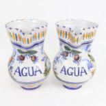 A pair of Continental Agua jugs, 25cm