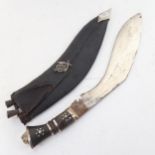 A Gurkha kukri knife and scabbard