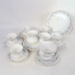 A Royal Albert Memory Lane part tea and cake service for 6 people (missing 1 saucer)