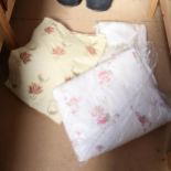 Table linen, quilts and a cushion