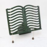 A Robert Welch mid-century Victor enamelled cookbook cast-iron stand, height 24cm