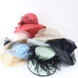 14 near-new wedding/occasion hats, maker's include Peter Bettley