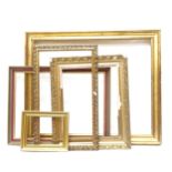 5 various gilt frames