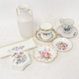 Wedgwood box, cabinet cup and saucer etc