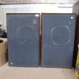 KEF - a large pair of teak-cased Cadenza SP1024 floor standing speakers, case height 60cm