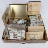 A large quantity of Vintage cigarette cards, including Player's and Wills's (boxful)