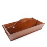 A Victorian mahogany housemaid's tray, length 49cm