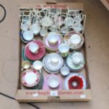 Various Vintage cabinet cups and saucers (boxful)