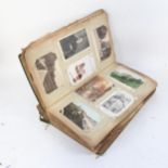 A large Vintage postcard album, with various topographical cards