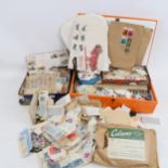 A quantity of Vintage loose postage stamps, albums etc (boxful)