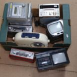 Various Hi-Fi and radios, including Teac mini-disc deck, Roberts radio, Bush radio etc (boxful)