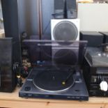 PIONEER - a Vintage PL-990 full automatic stereo turntable, and 3 pairs of speakers including Bose